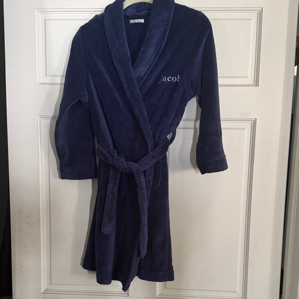Pottery Barn Kids Plush Indigo Robe